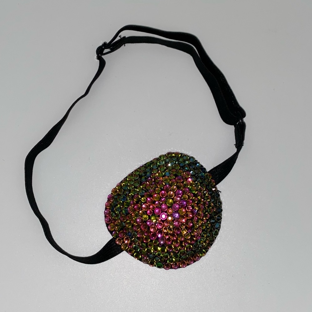 Rainbow Luxury Crystal Medical Eye Patch Cover Up